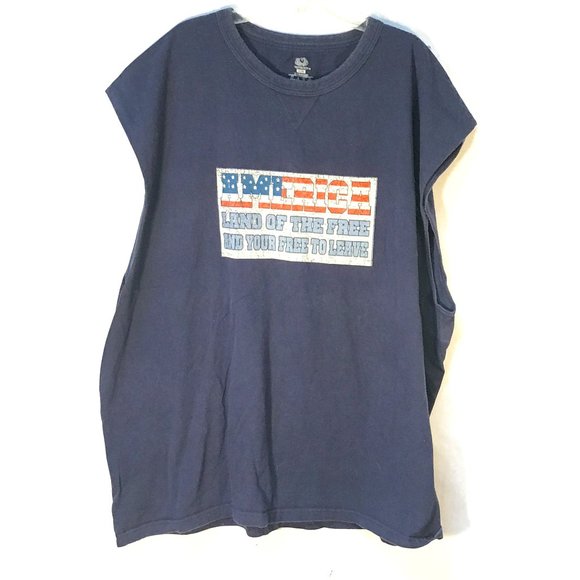 Other - USA Flag Patriot Patriotic Blue Tank Top  Tee T Shirt Tee XL